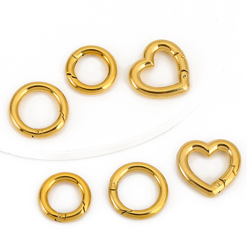 Jewelry Making Rings - 2 adet Paslanmaz Çelik Klipsler Kalp