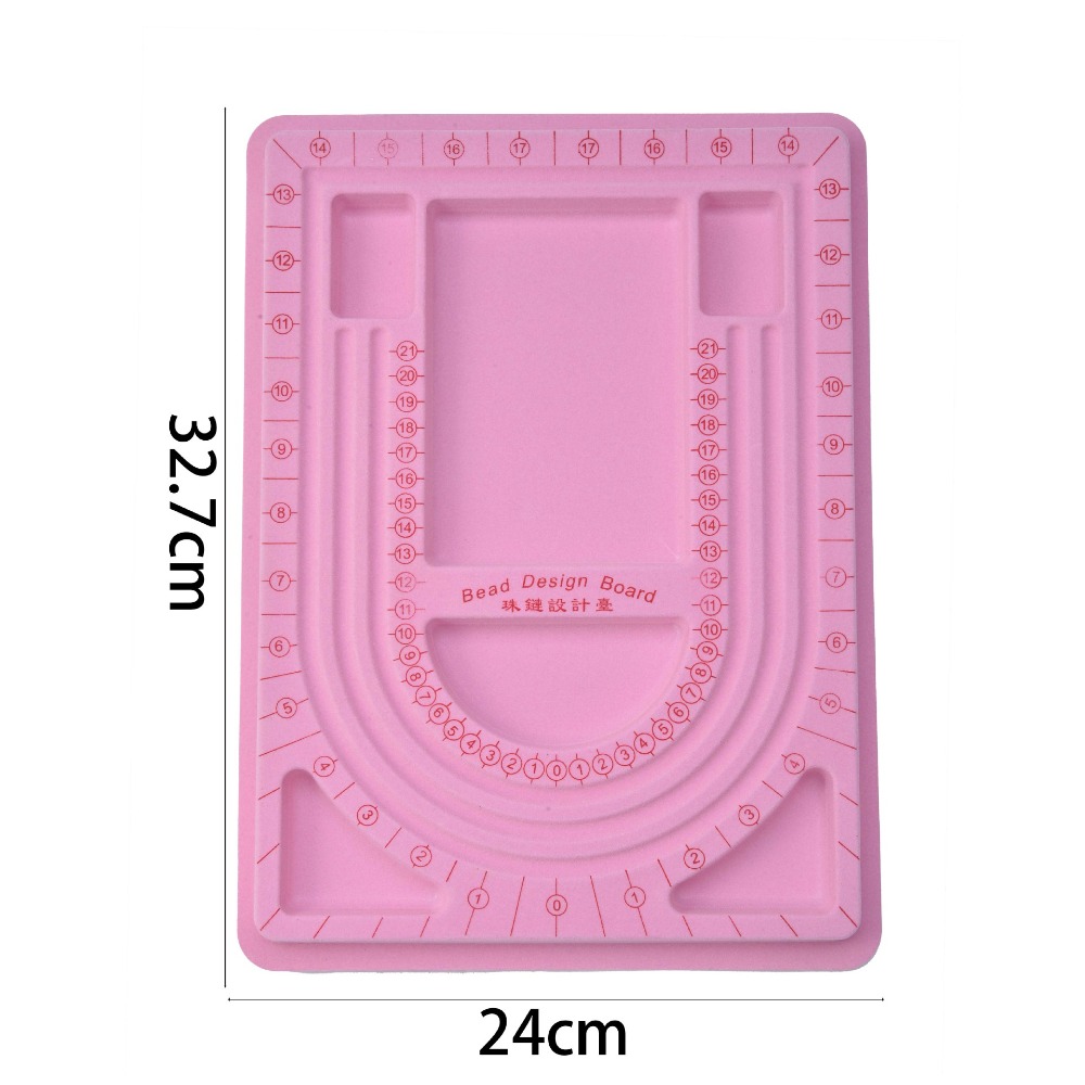 Jewelry Making Board - Renkli Flockeda Boncuk Tahtası Bilezik Kolye