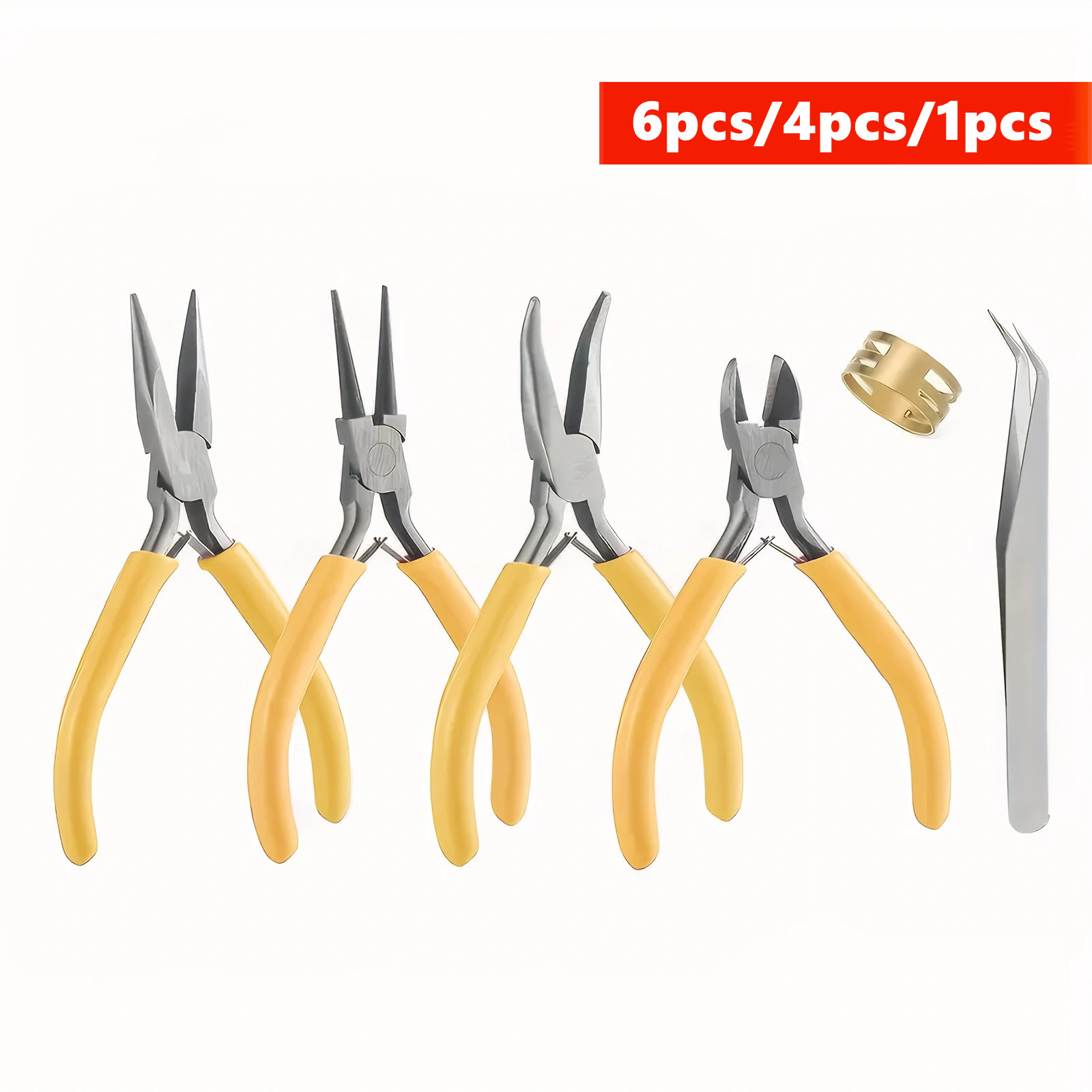 Jewelry Making Tutorials - 6/4/1 adet Sarı Takı Yapım Pense