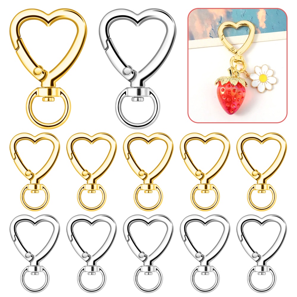 Jewelry Making Rings - 10 adet Metal Kalp Istakoz Pençesi