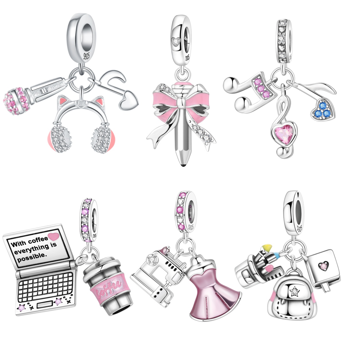 Jewelry Making Notes - Orstarry S925 ayar gümüş Charm kulaklık