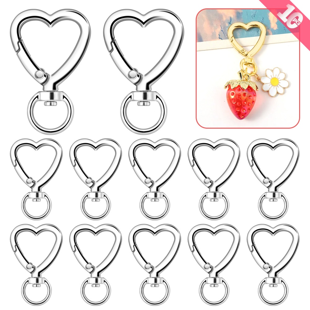 10 adet Metal Kalp Istakoz Pen - Jewelry Making Rings incelemesi ve fiyatı