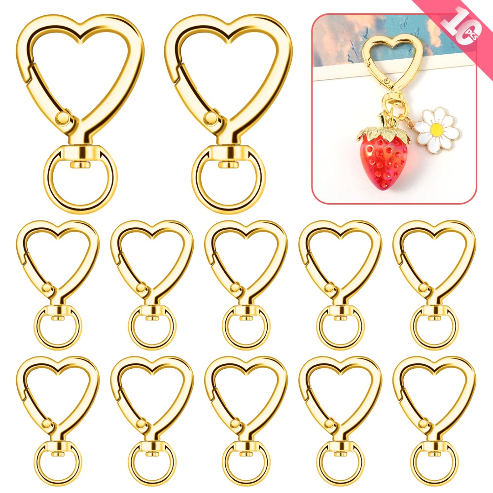 10 adet Metal Kalp Istakoz Pen - Jewelry Making Rings incelemesi ve fiyatı